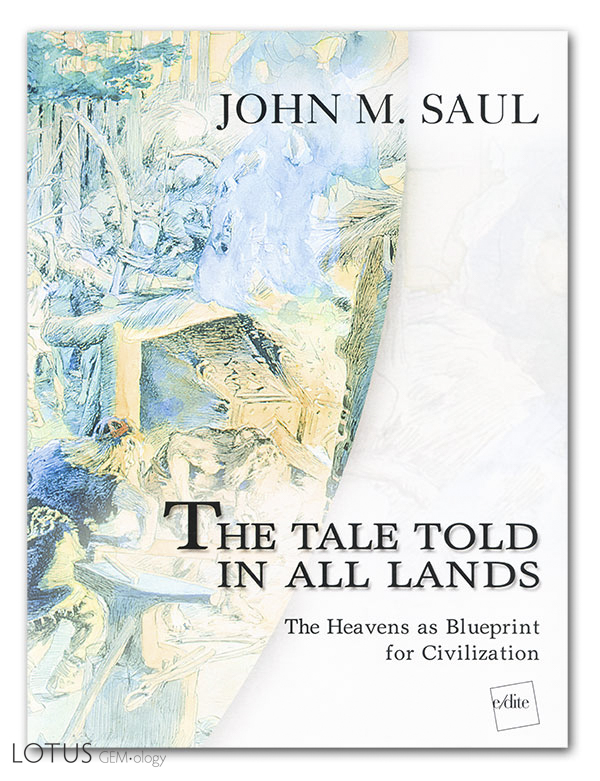 Lotus Gemology Bangkok: Front cover of The Tale Told in All Lands by John Saul.