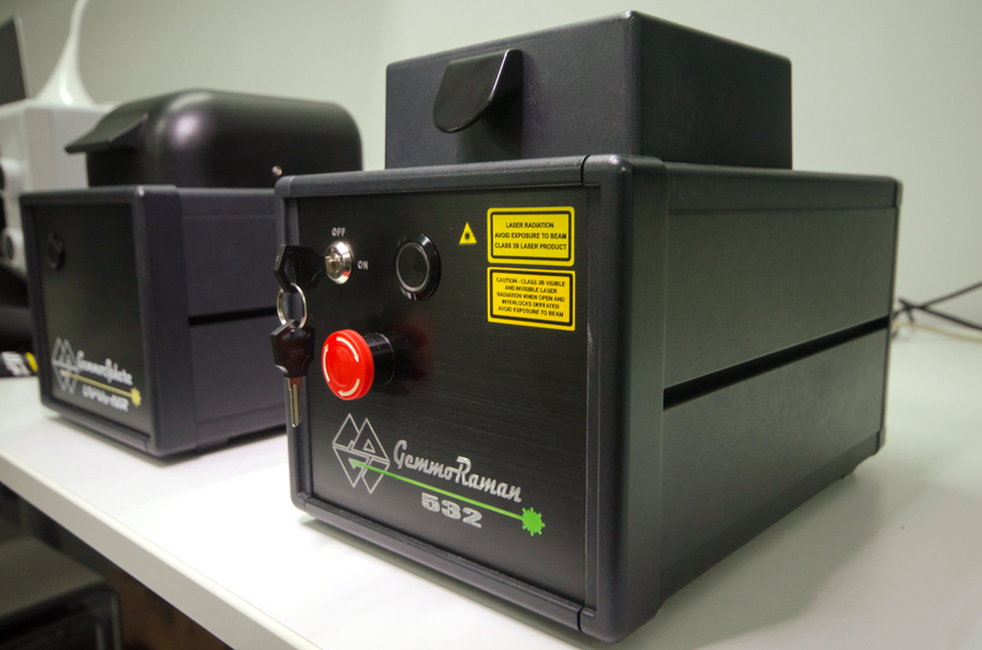 Lotus Gemology employs a number of sophisticated instruments to assist in their gem testing, such as the UV-Vis-NIR and Raman spectrometers shown above. But the most important instrument (and the most difficult to master) remains the gemological microscope.