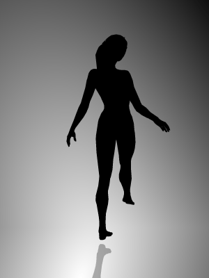 Figure 6. Right-brain dominant individuals supposedly see the dancer spinning clockwise, while the reverse is said to be true for those use more of their left brain.