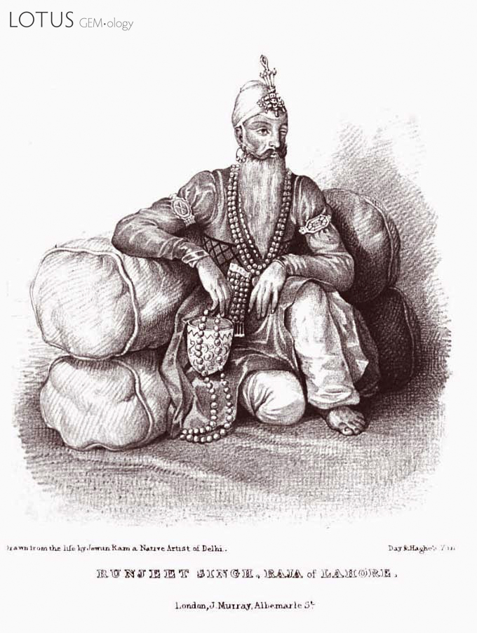 Ranjit Singh, the "Lion of the Punjab." From Burnes (1834&ndash;1835).