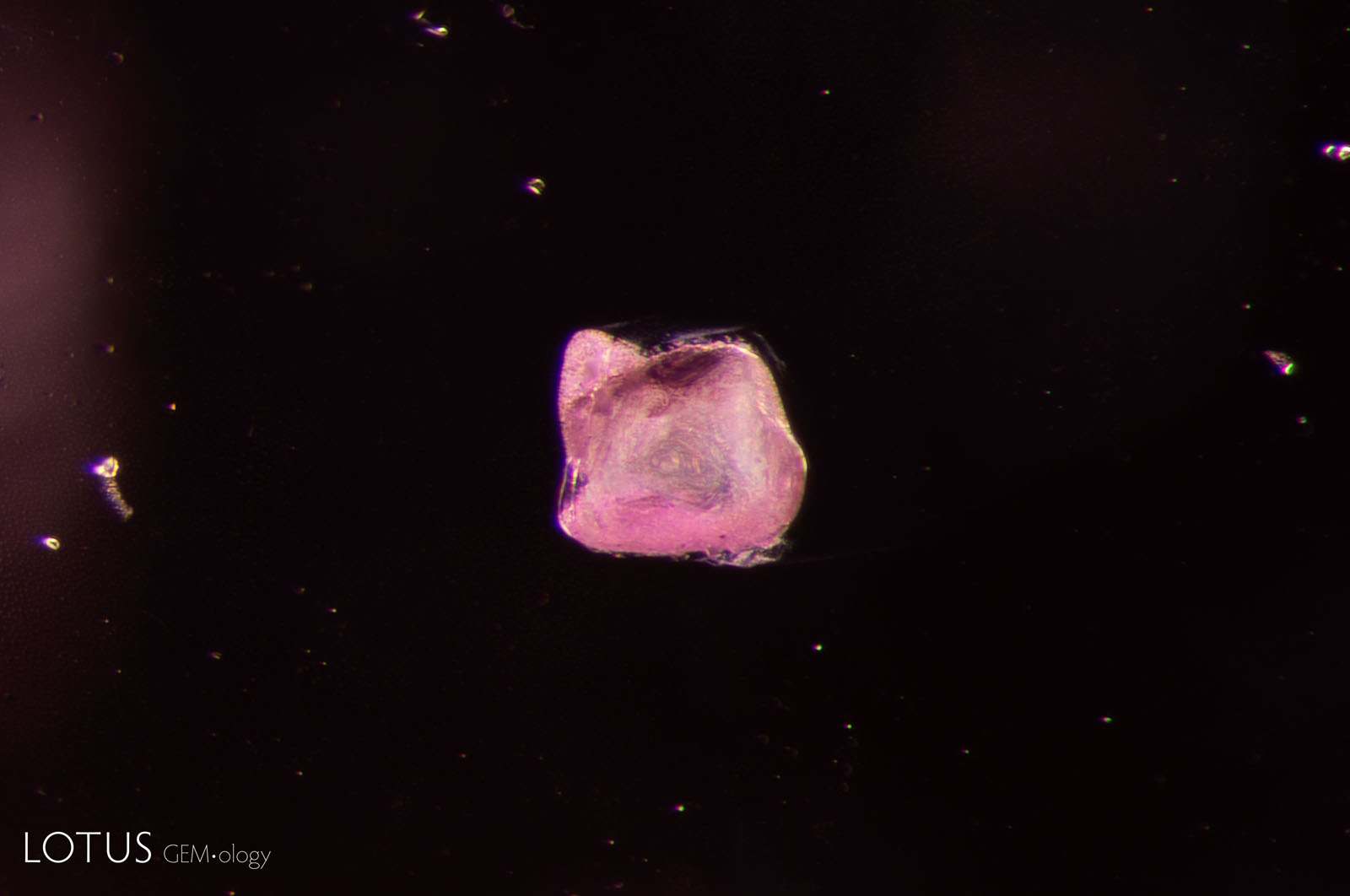 (1500°C) The crystal has taken on a frosty, whitish appearance.