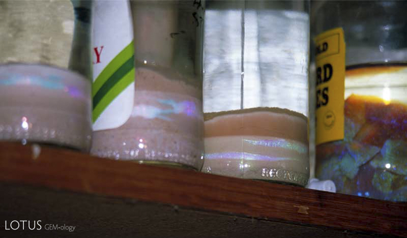As is clear in the picture above, irregular seams of opal are morphing out of a sand mixture