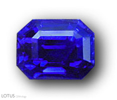 This 4-ct. plus Kashmir sapphire recently sold by Pala International exhibits the velvety blue color that has made stones from this source without peer in the world.&nbsp;Photo: John McLean; Gem: Pala International