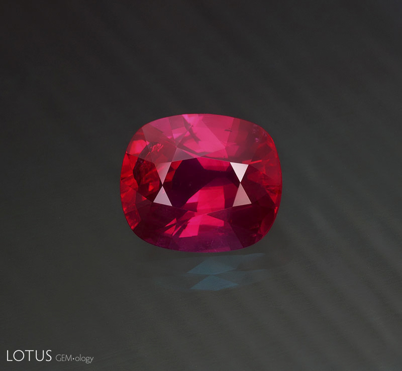 Since their discovery in 2009, the Montepuez ruby mines in Mozambique have produced the lion's share of the world's fine ruby. 15.07 ct; unheated; Crown Color. Photo: Wimon Manorotkul