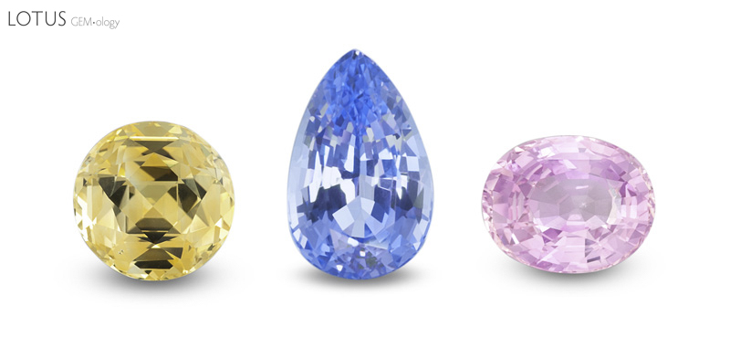 Pastel sapphires