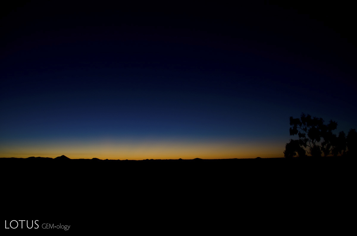 Twilight in Australia's outback
