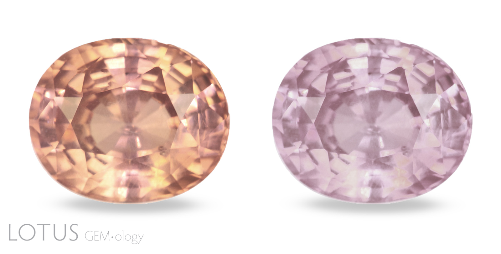 padparadscha sapphire before after fading