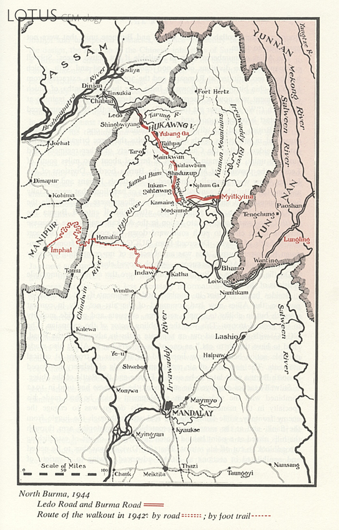 Map of the Stillwell Road. From Tuchman, 1970.