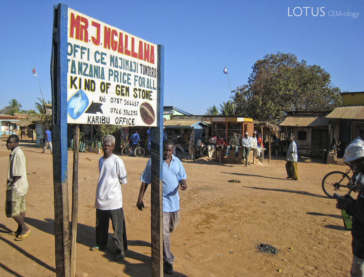 Foreign buyers from Sri Lanka and Thailand set up in Tunduru town (top), while Tanzanian brokers work the bush in places like Majimaji (below). Photos: Richard W. Hughes