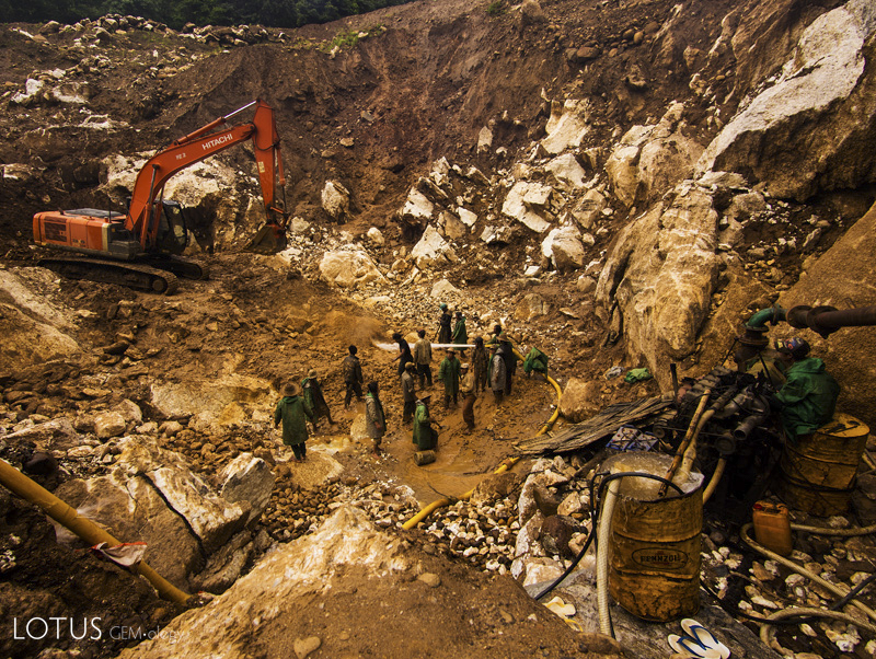 Figure 4. Mechanized open cast mine at Chaung Gyi. Photo: E. Billie Hughes