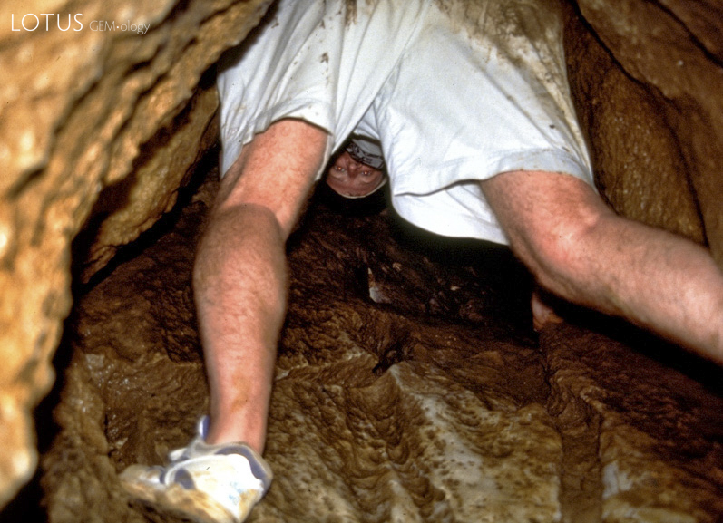 Richard Hughes exploring the Royal Lu near Bawpadan in Myanmar's Mogok Stone Tract. Photo: Olivier Galibert