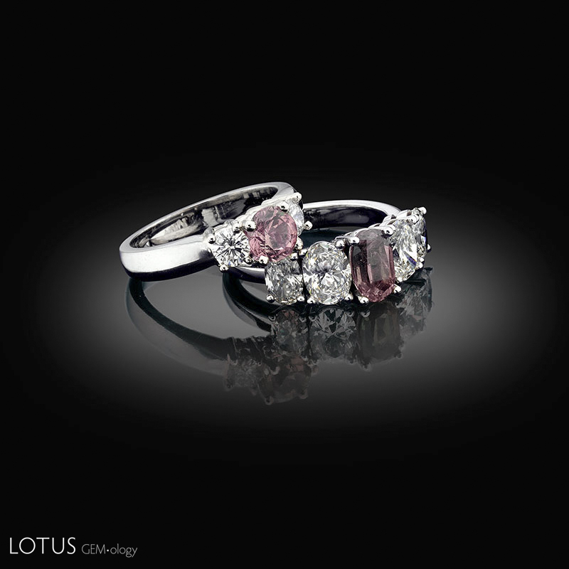 Lotus Gemology Bangkok: Russian alexandrite rings.