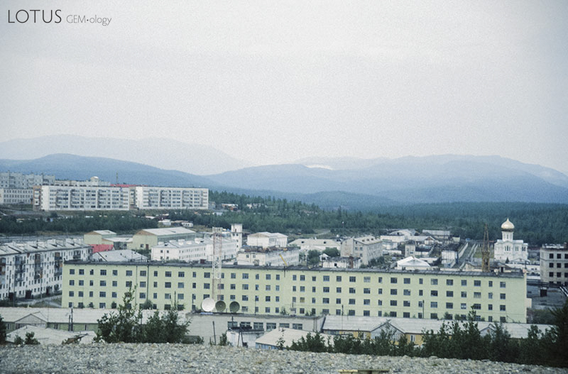 The Polar Ural town of Kharp, jump-off point for the Polar jadeite deposits. Photo: &copy; Richard W. Hughes
