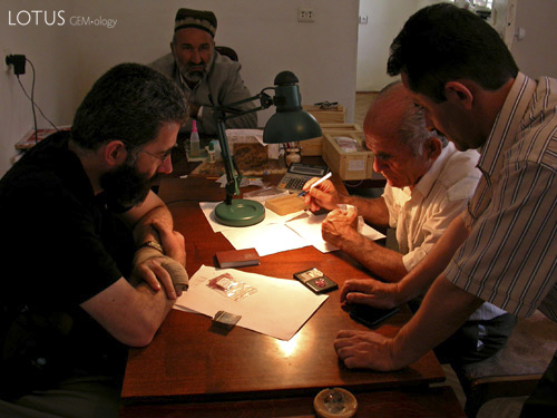 Vincent Pardieu talking turkey in Gubjemast's Dushanbe office. Photo: Guillaume Soubiraa