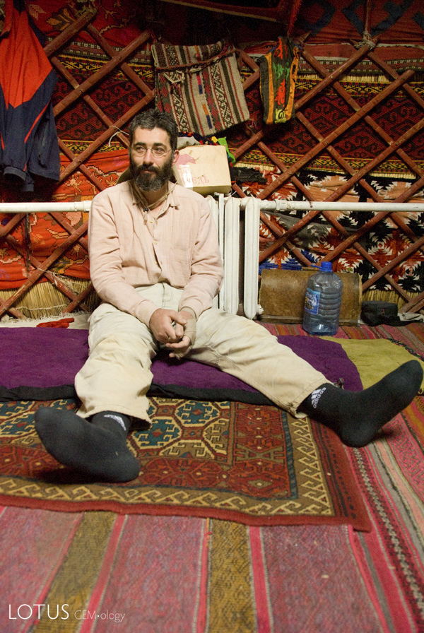 Vincent bin Laden enjoying a bit of downtime in Yurtistan. Photo: Richard W. Hughes